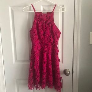Pink Appliqué dress